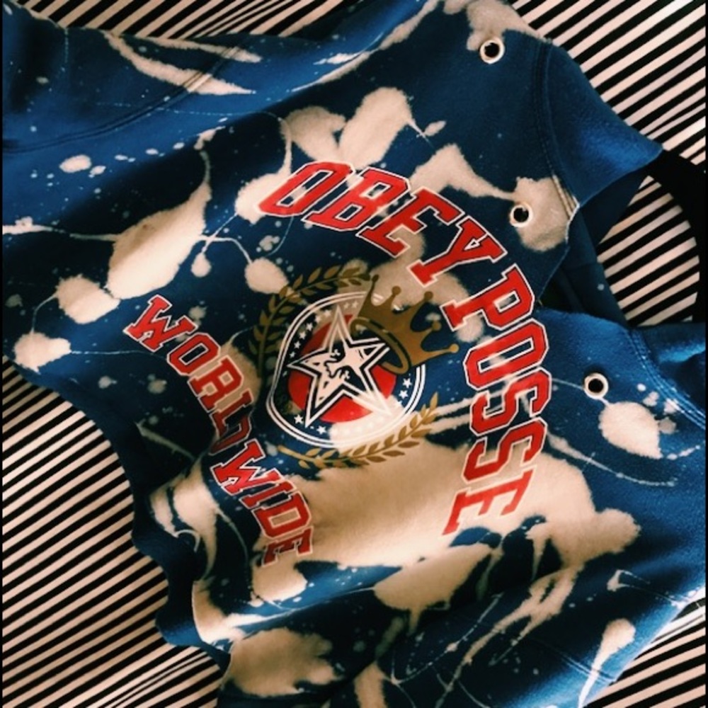 OBEY POSSE CROP TOP SWEATSHIRT